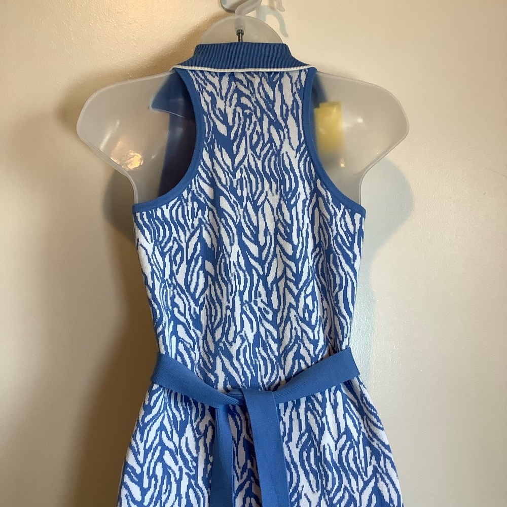Diane Von Furstenberg DVF x Target Midi Wrap Sweater Dress x-Small Sea Twig Blue - Picture 4 of 12